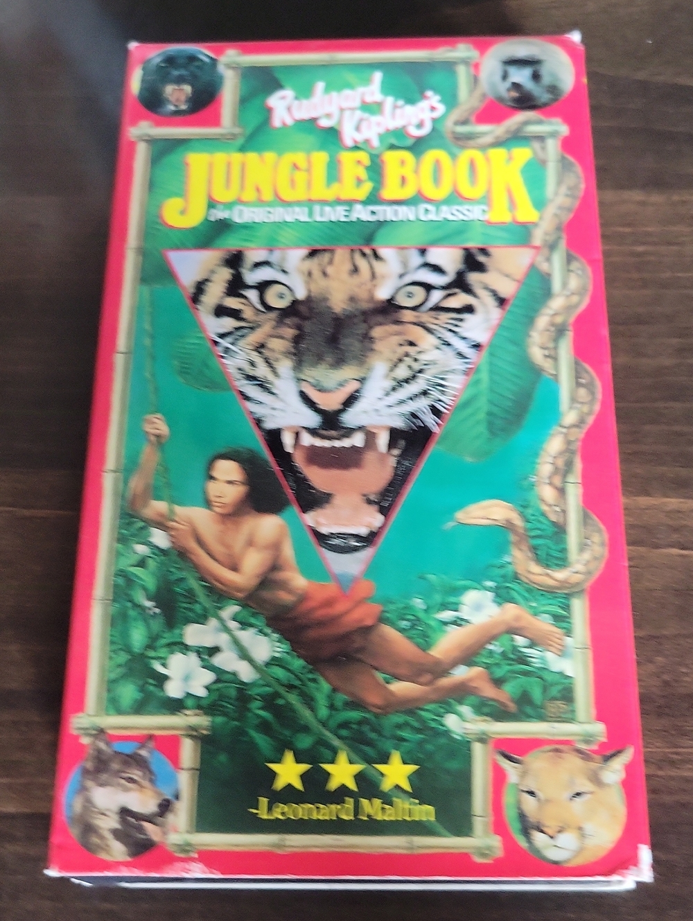 Rudyard Kipling's Jungle Book VHS — Green & Red Cover